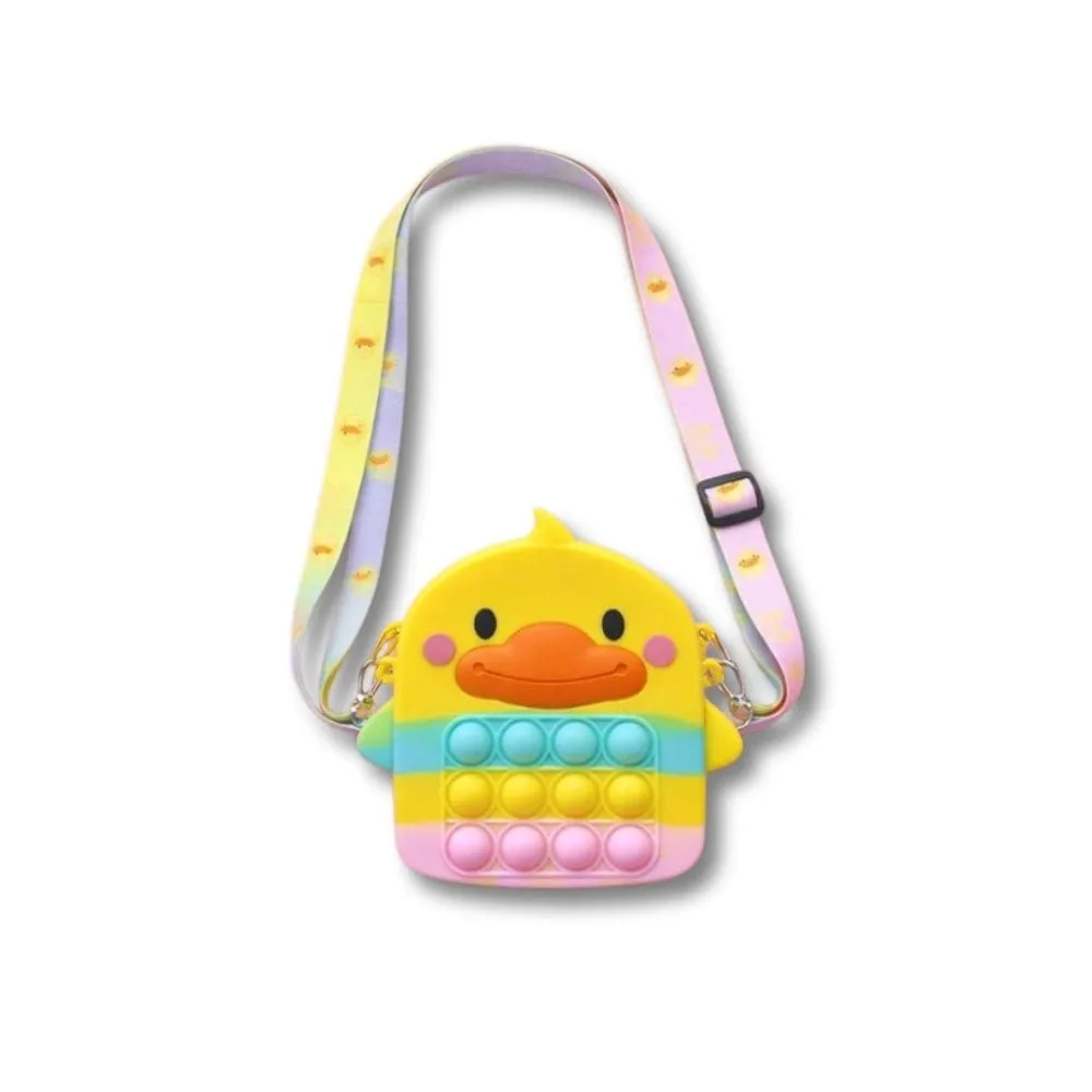 Maison Sacoches Ducky Sac Enfant Pop It Violet Silicone 13 cm