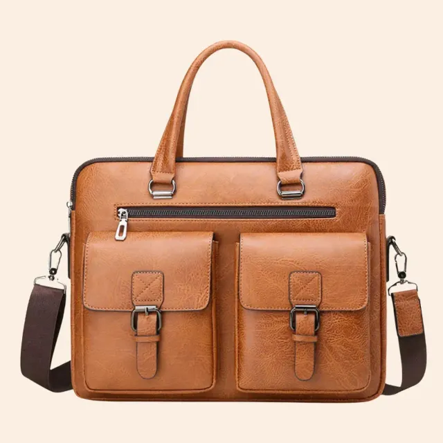 Mon Sacoche Cuir Homme sac à main marron cuir véritable