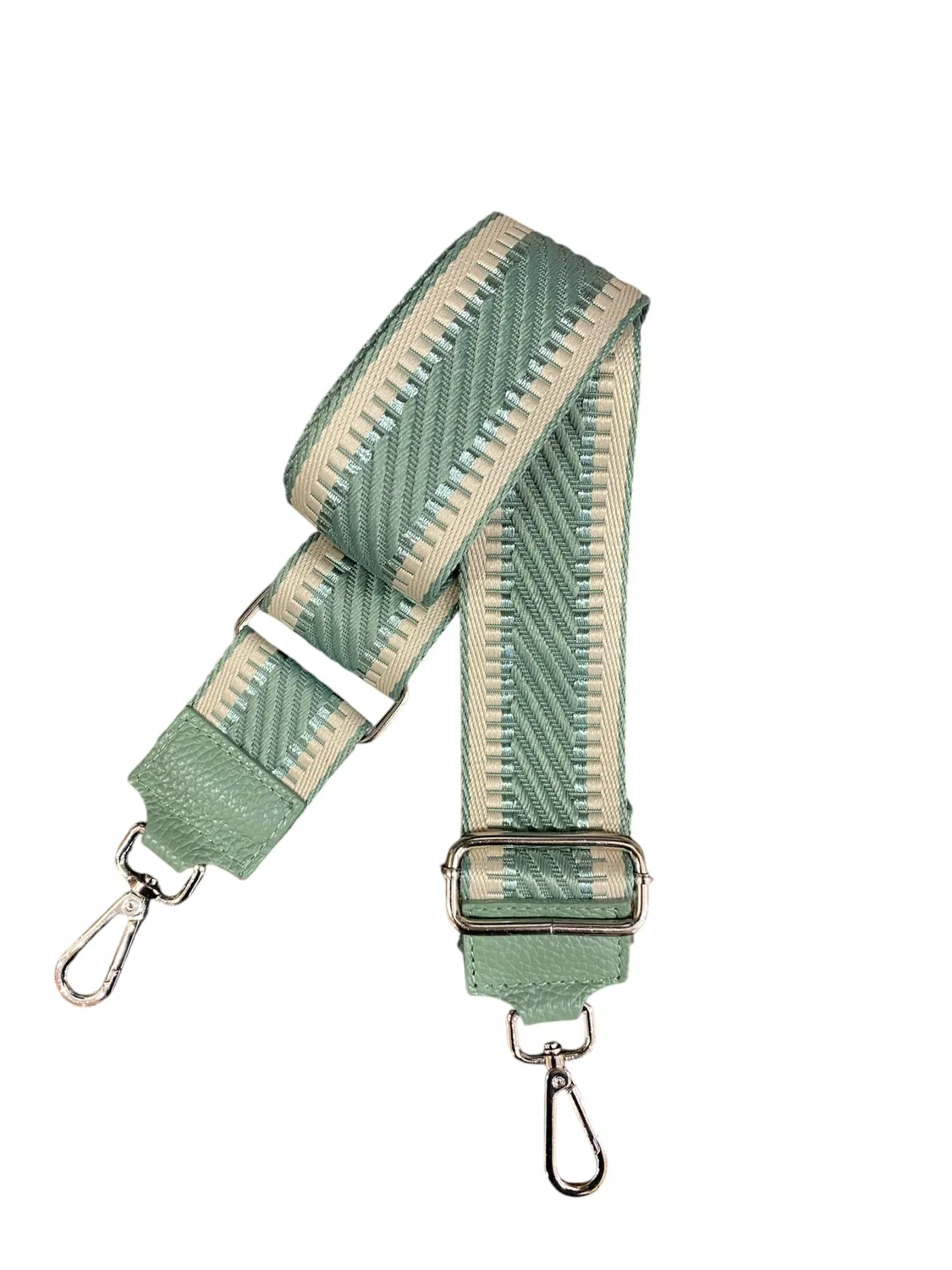 Hexagone Cuir Anse Zippé anse sac Beige Doré nylon