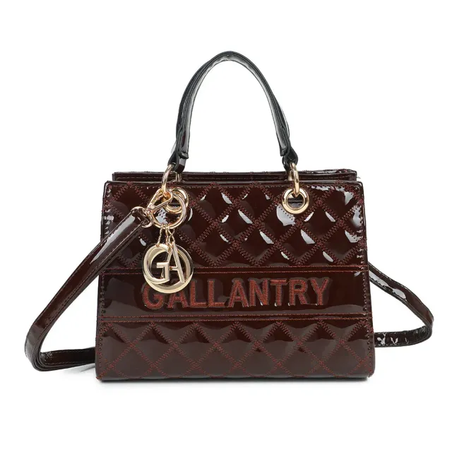 Gallantry Paris Matelassé Chic sac main coffee verni