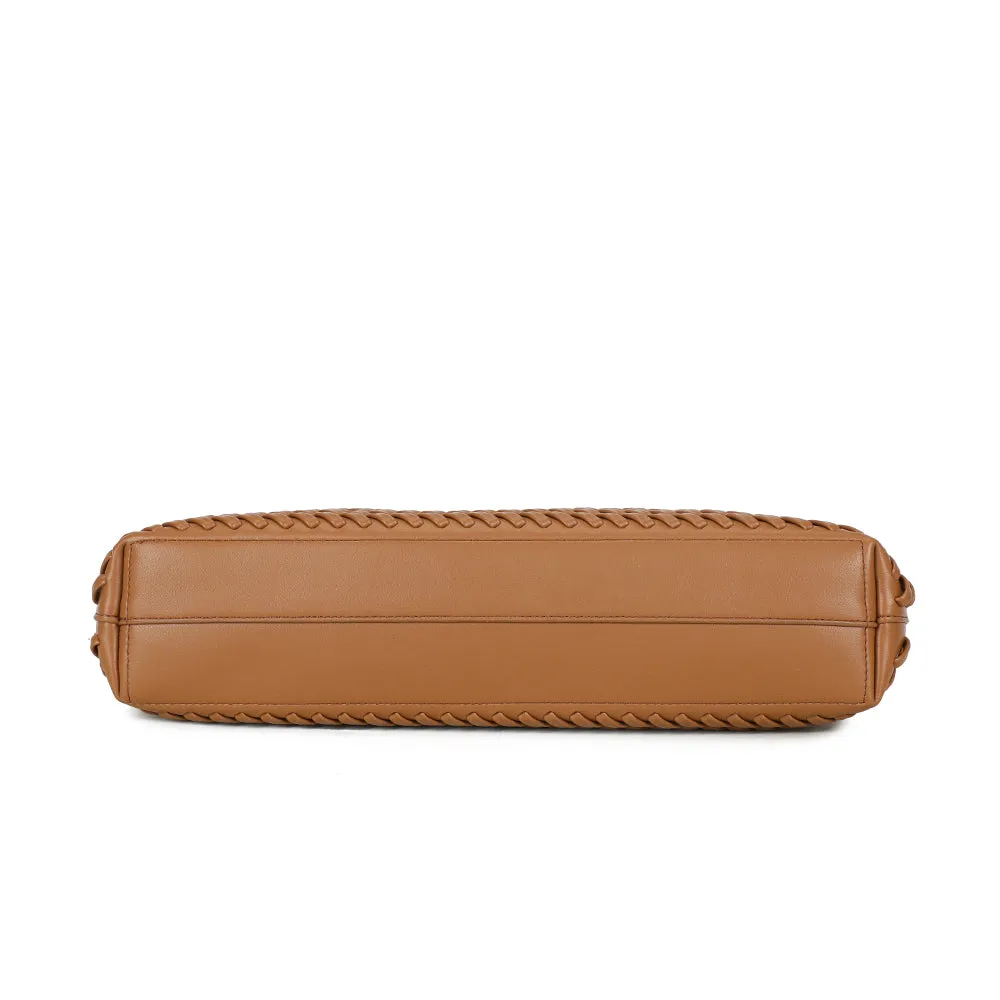 Gallantry Bréva sac cabas tressé noir zippé