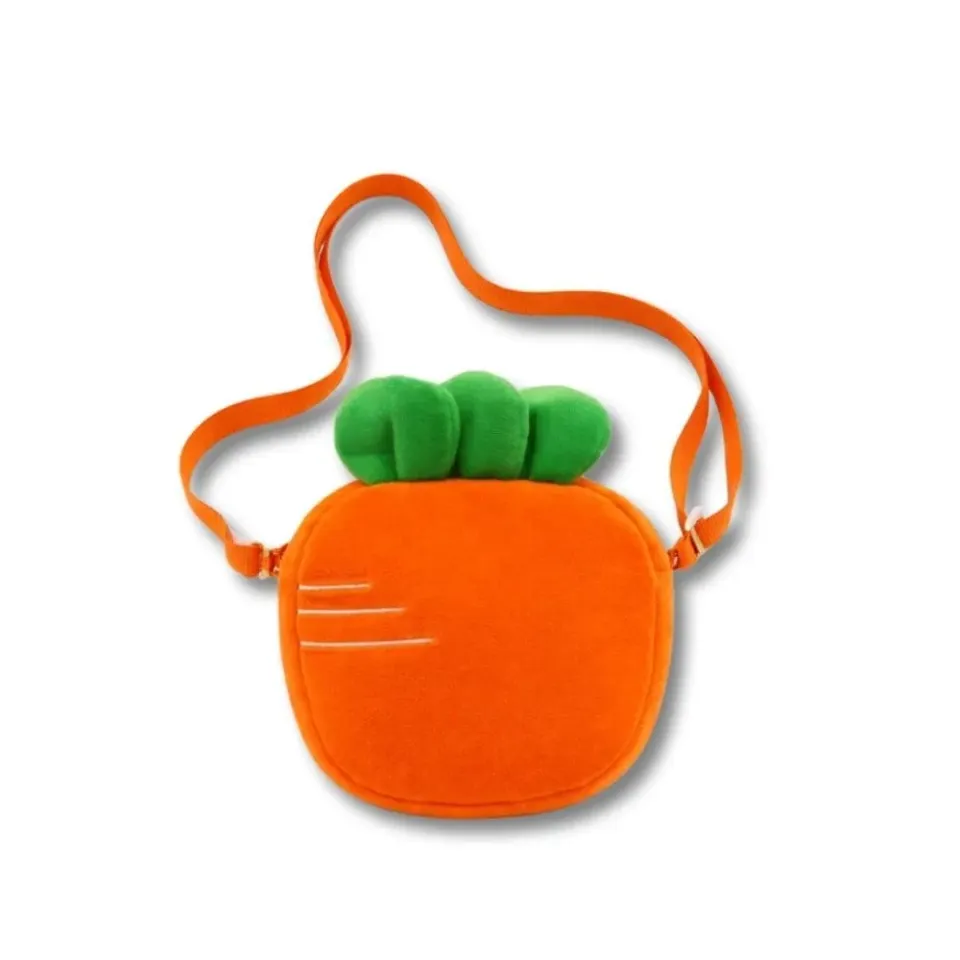 Maison Sacoches Vela Sac Fille Orange Peluche Fruit