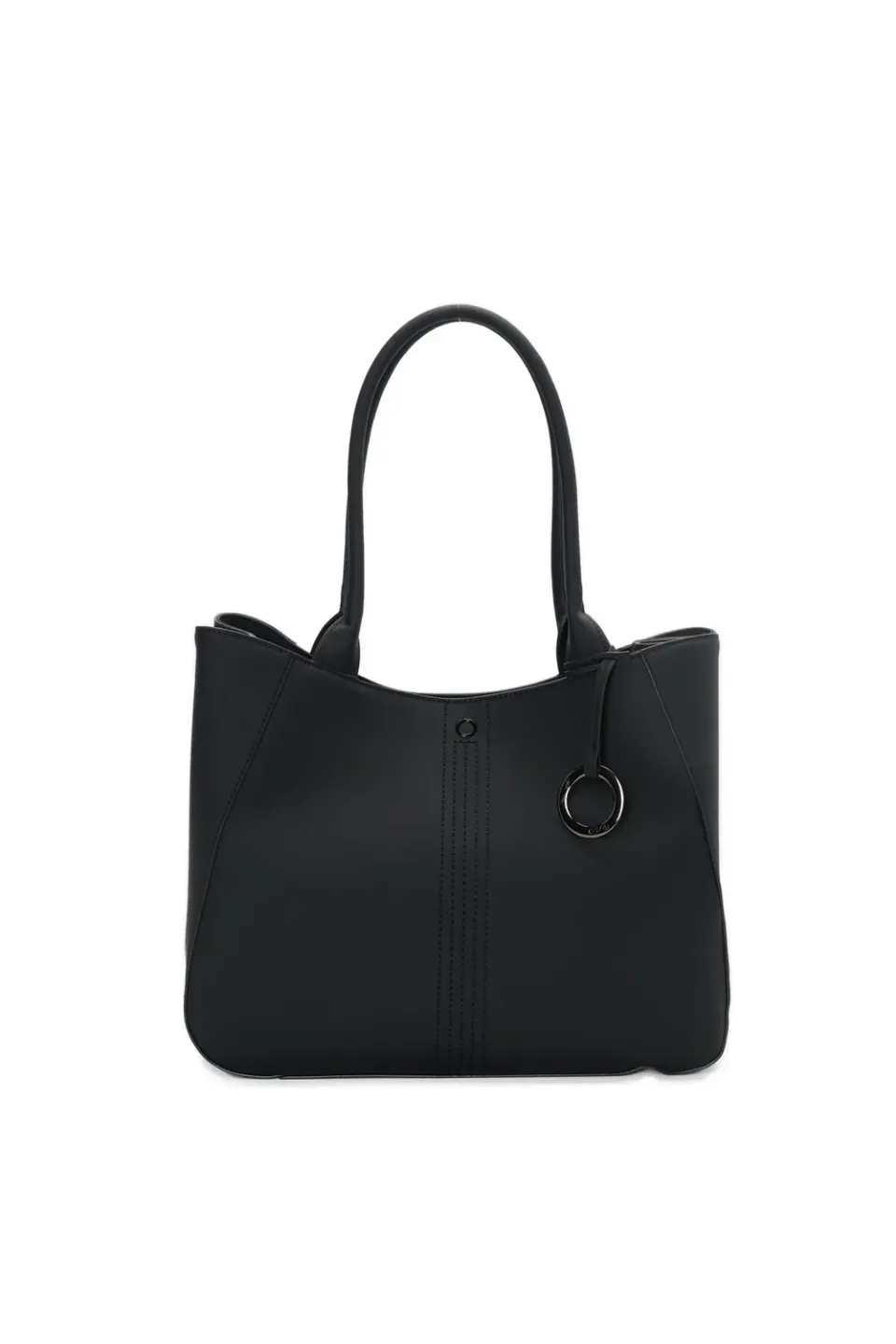 O bag Courmayeur sac shopper tissu noir zippé