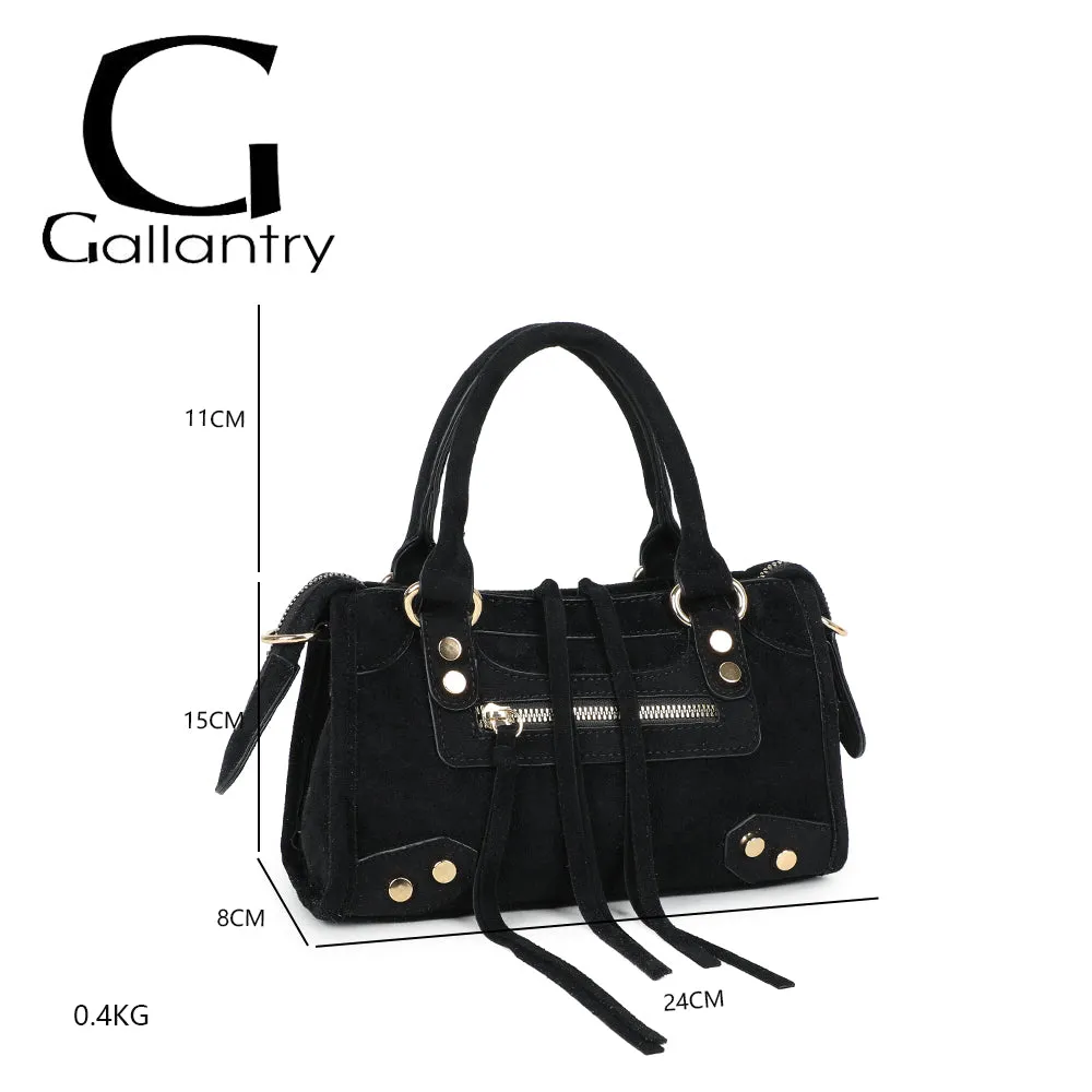 Gallantry Paris Velora sac à main noir suédine