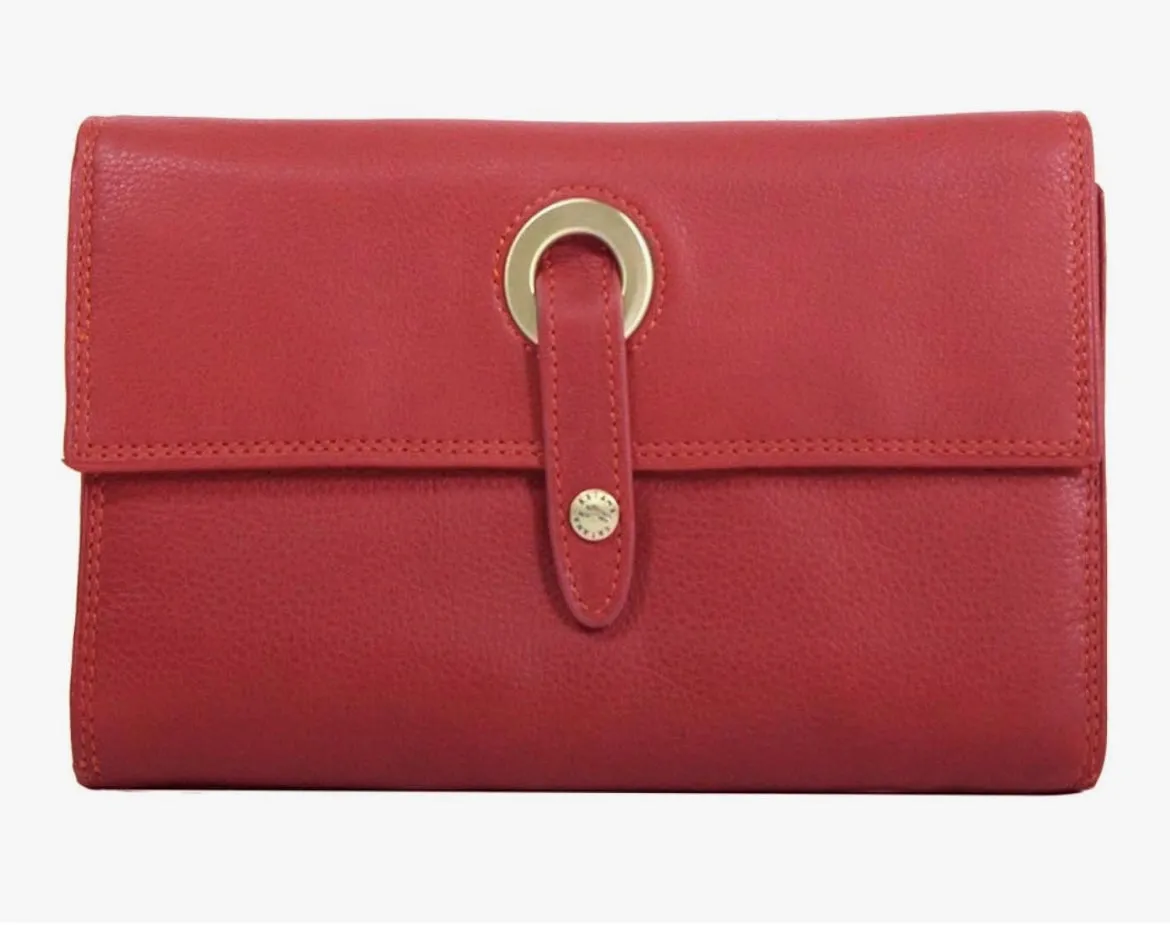 Hexagone Cuir Compagnon portefeuille cuir noir anti-RFID