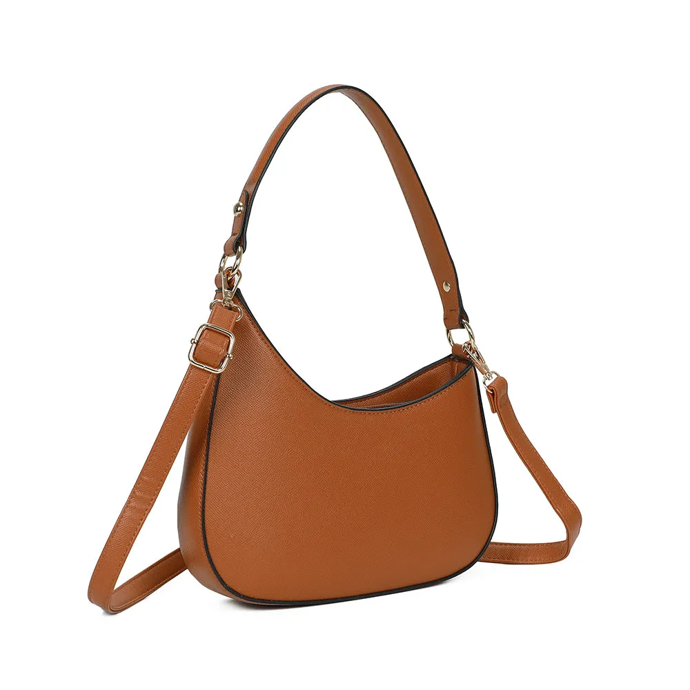 Gallantry Paris Tereza sac demi-lune marron épaule