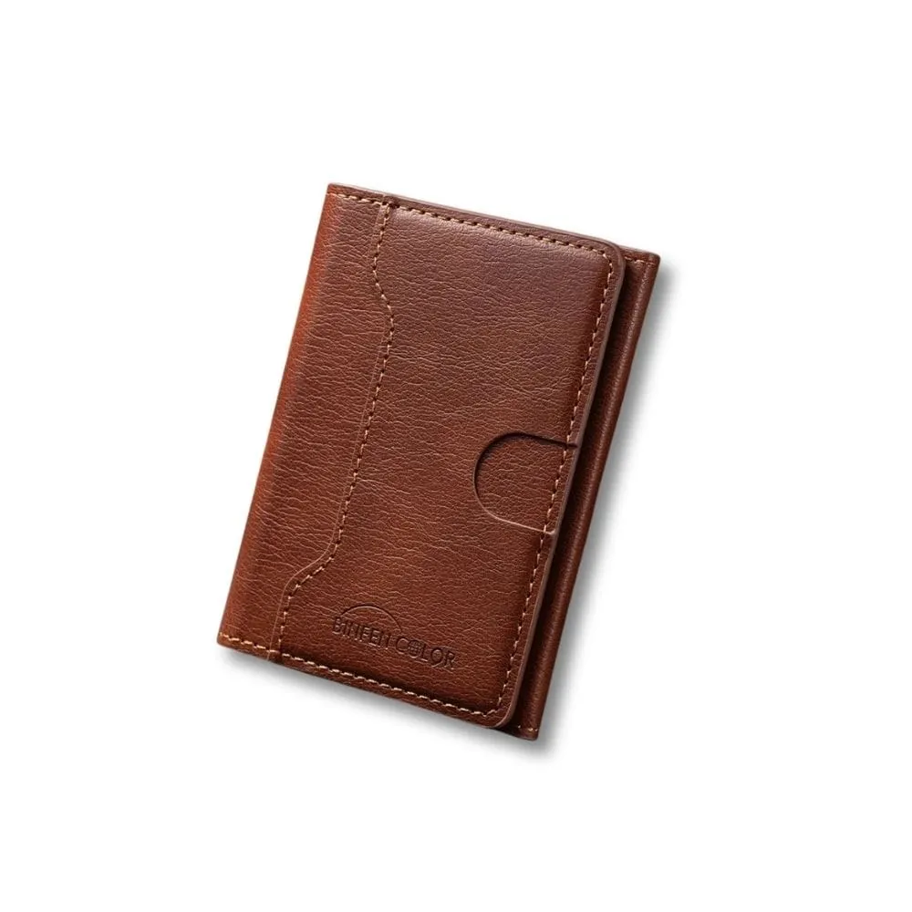 Maison Sacoches Toren porte-cartes téléphone marron aimanté