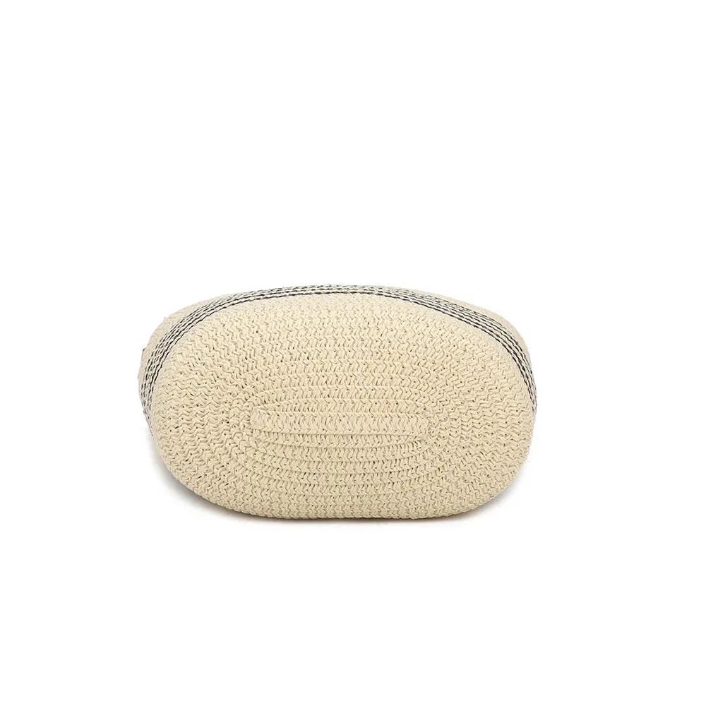 Gallantry Paris Solea bandoulière beige-noir paille
