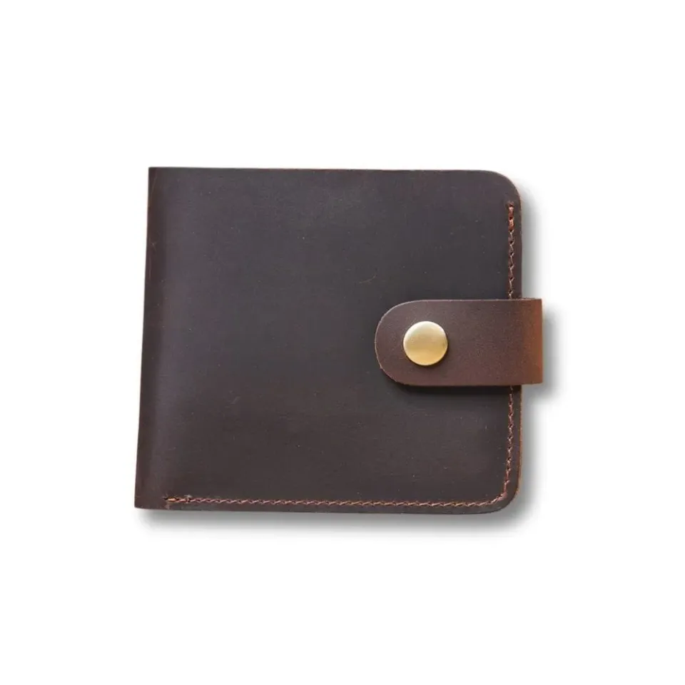 Maison Sacoches Pulse porte-cartes homme café cuir