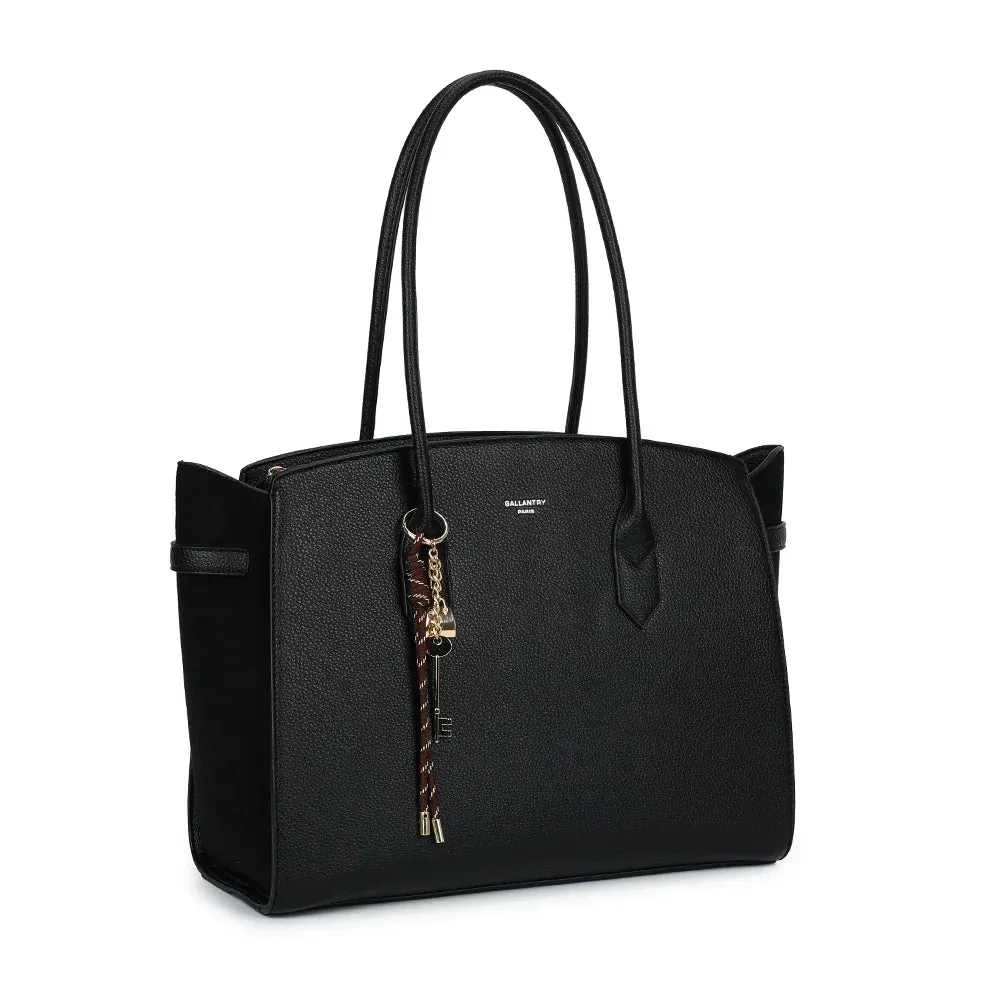 Gallantry Paris La Chiara cabas zippé taupe foncé grainé