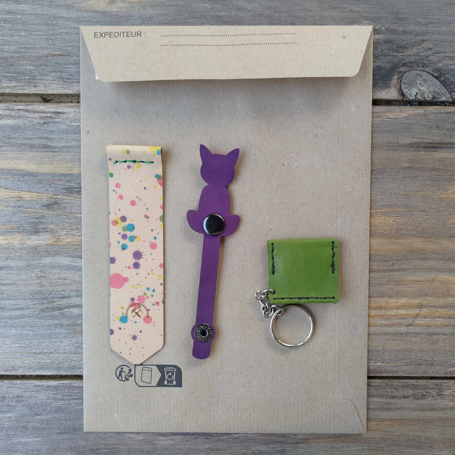CagnaCuir Atelier Pochette Surprise lot cuir 3 pièces