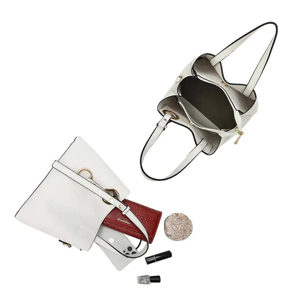 Gallantry Paris La Moderne sac à main blanc grainé