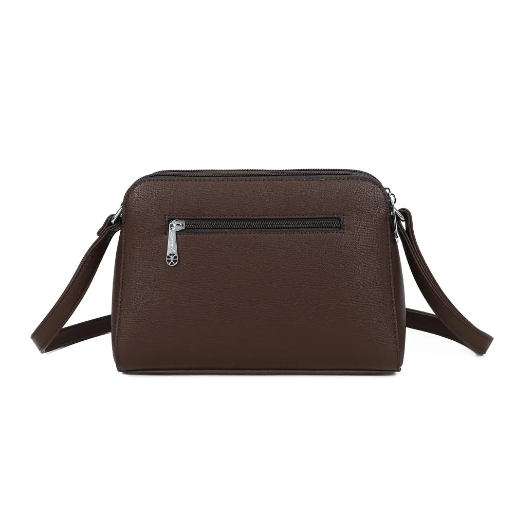Gallantry Gallante sac bandoulière Coffee zippé