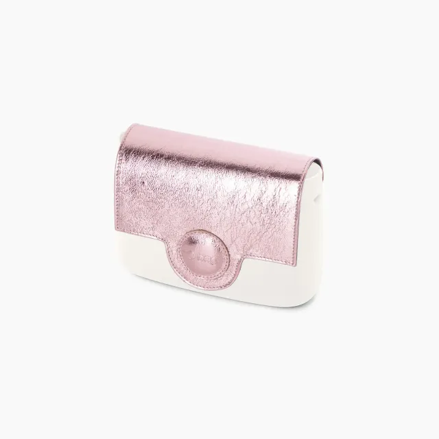 O bag O pocket pattina rabat laminé rose magnétique