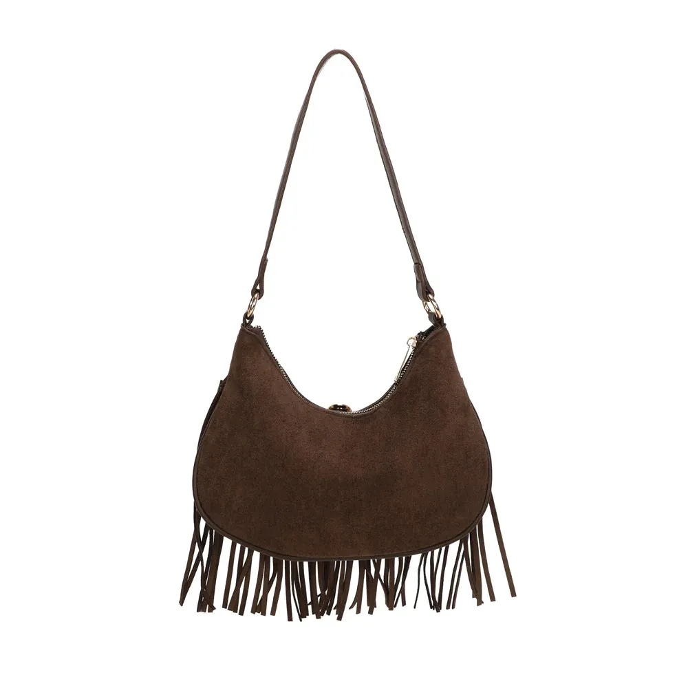 Gallantry Paris Auréa sac à main coffee à franges