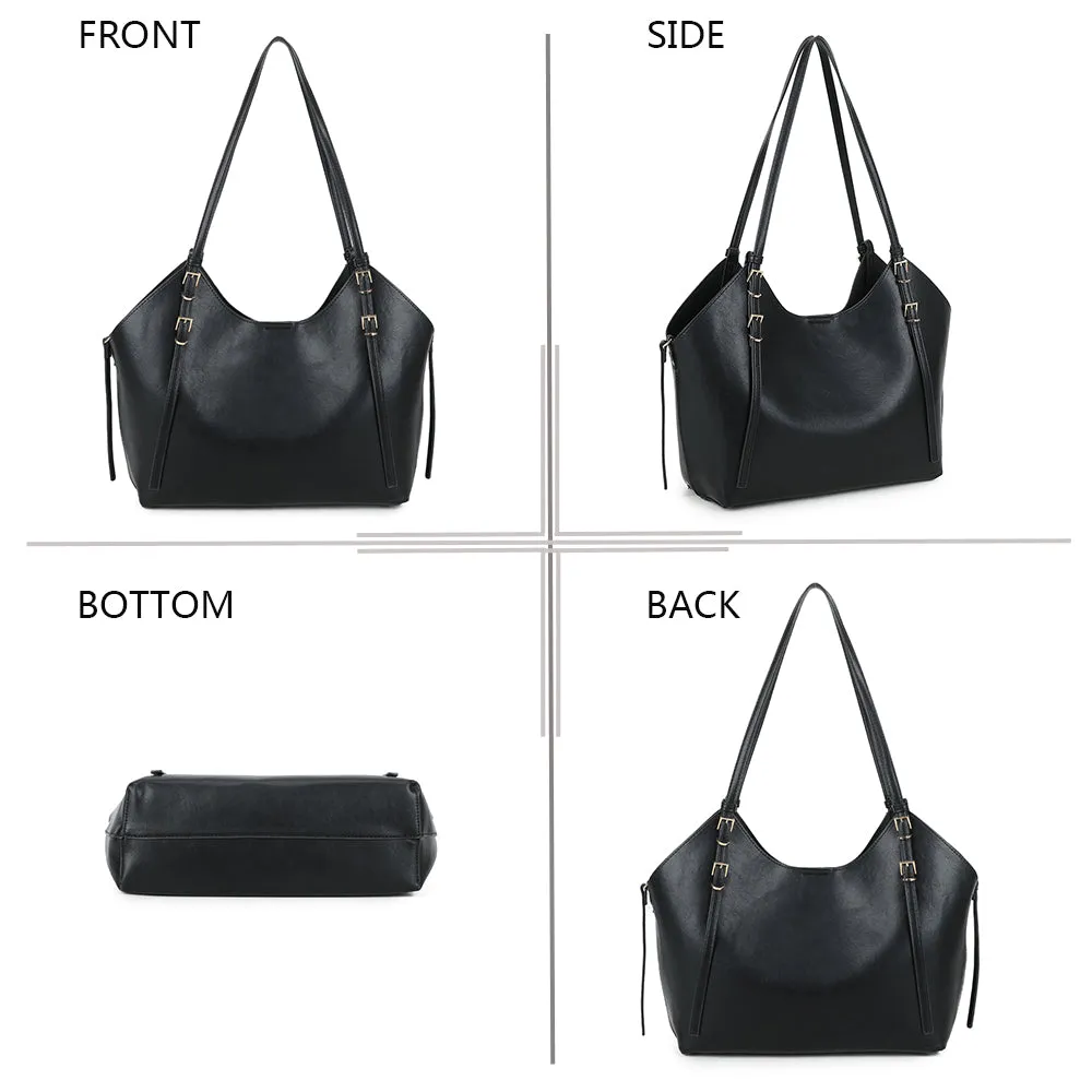 Gallantry Élance sac cabas noir lisse