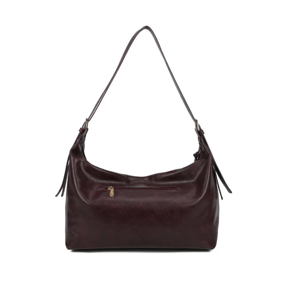 Gallantry Le Brumaire sac épaule bordeaux effet patiné