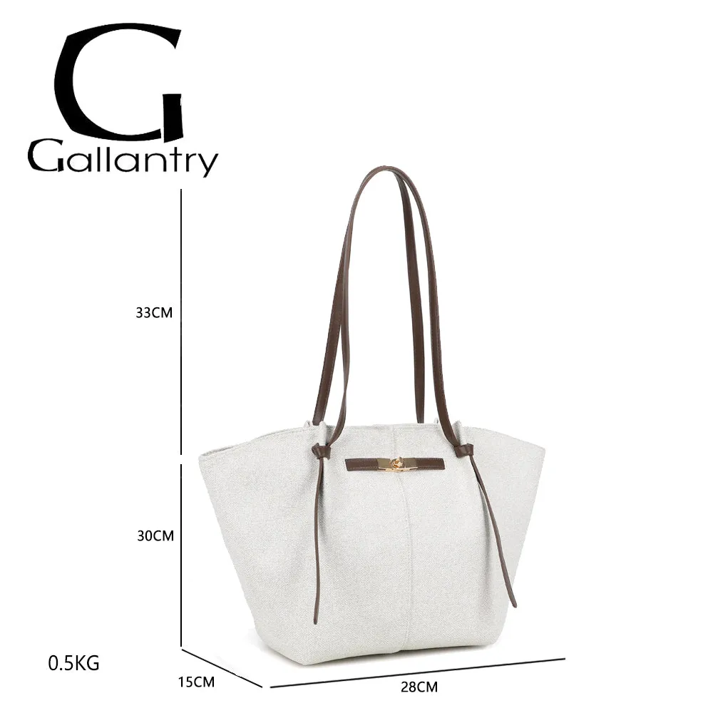 Gallantry Ivory cabas Beige/Coffee évasé léger