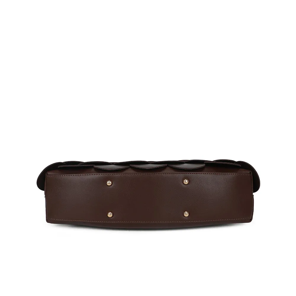 Gallantry La Écaille sac épaule Coffee écailles