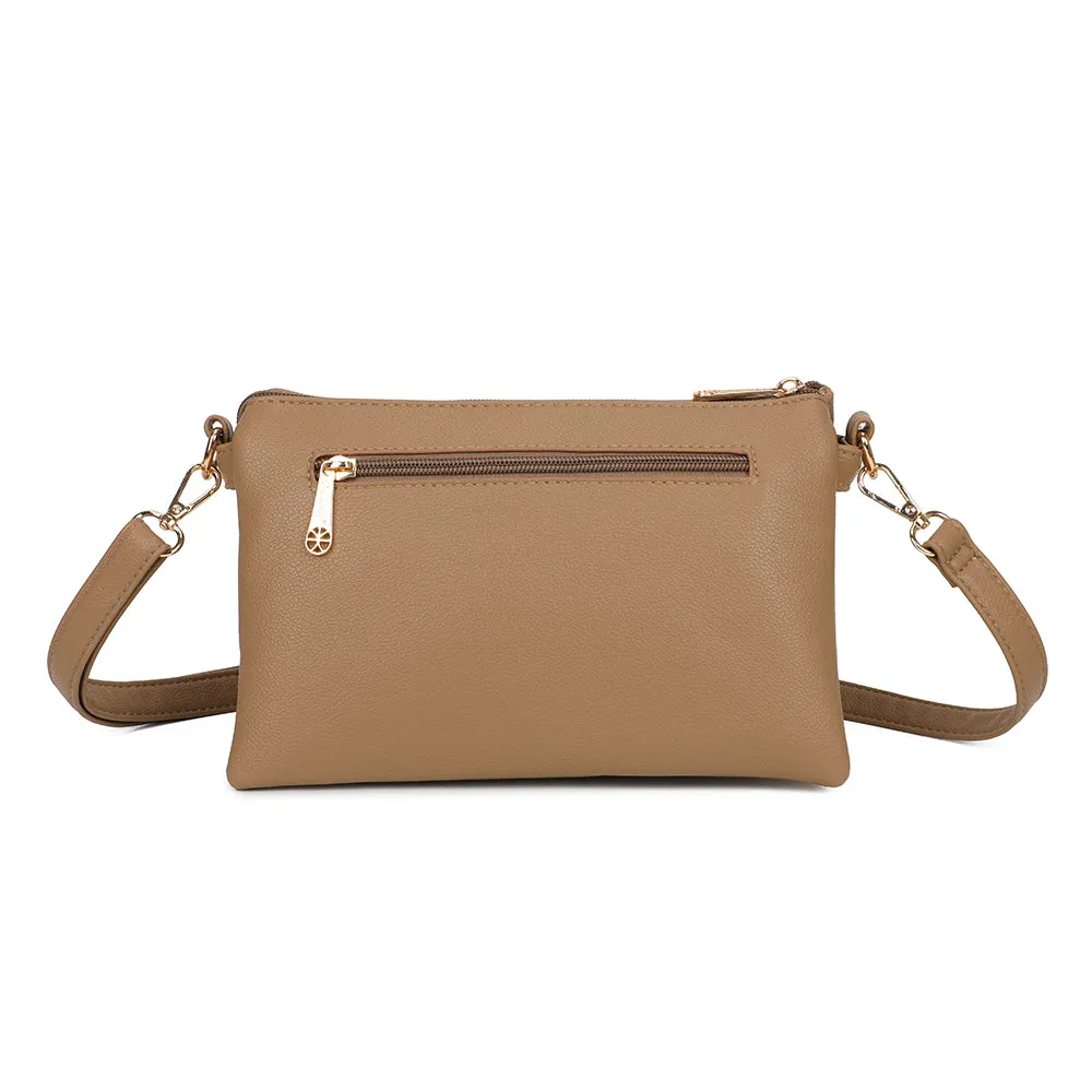 Gallantry Paris Vélane sac bandoulière taupe foncé zippé