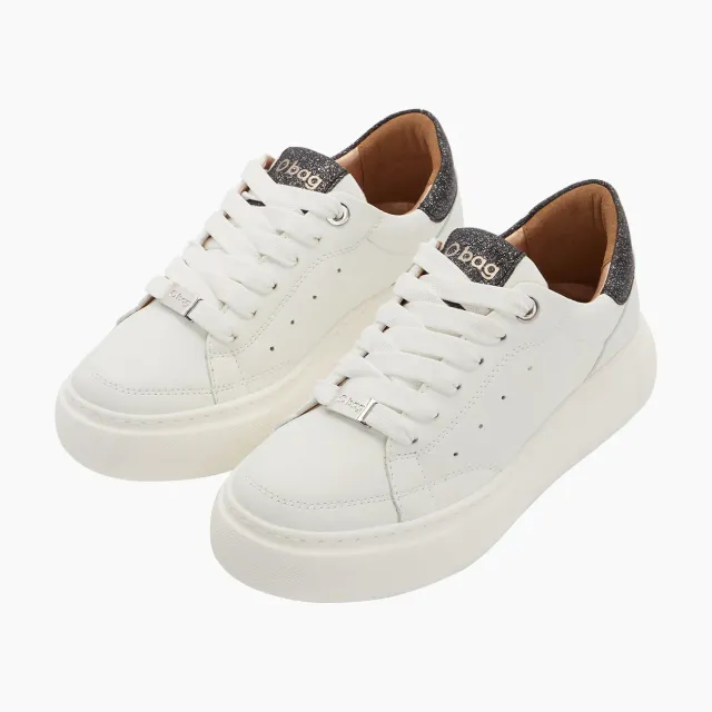 O bag Dubai sneakers blanc noir glitter taille 37