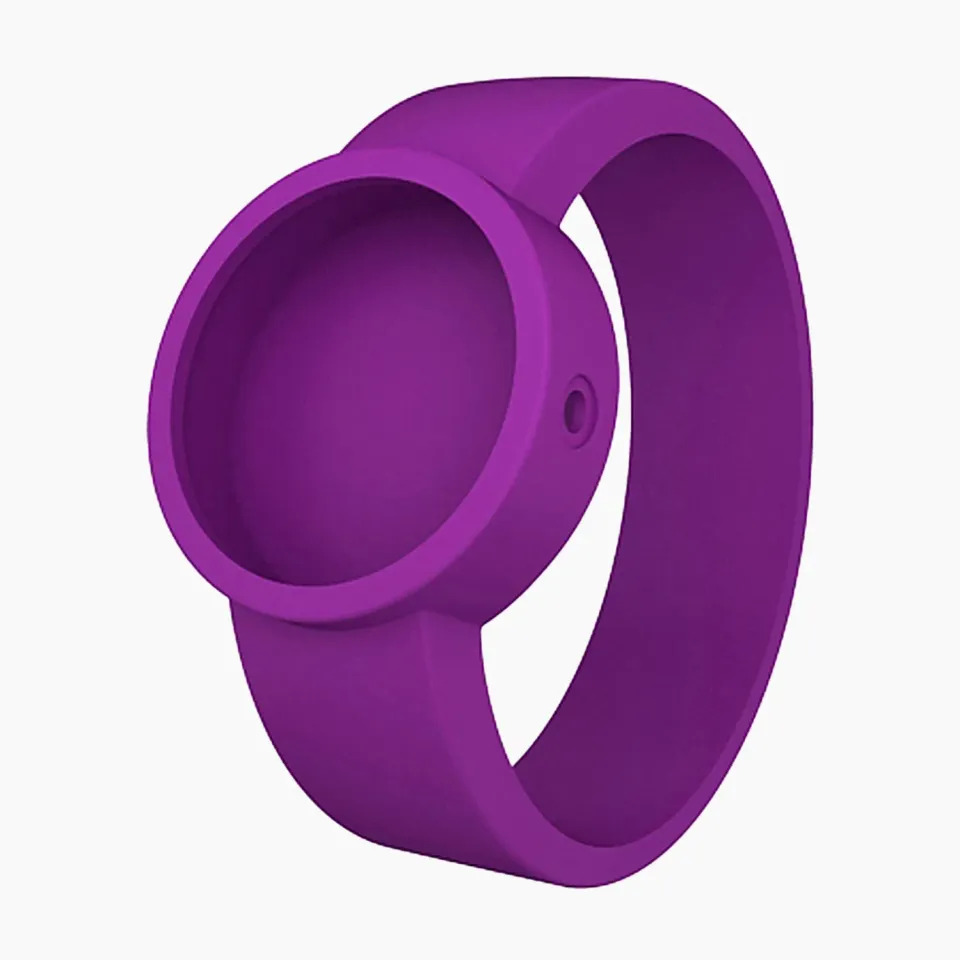 O bag O Clock bracelet montre silicone violet L
