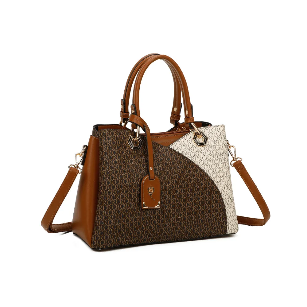 Gallantry Valentina sac à main marron beige bicolore