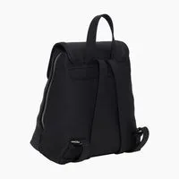 O bag Chilly Black sac à dos à rabat noir caoutchouté