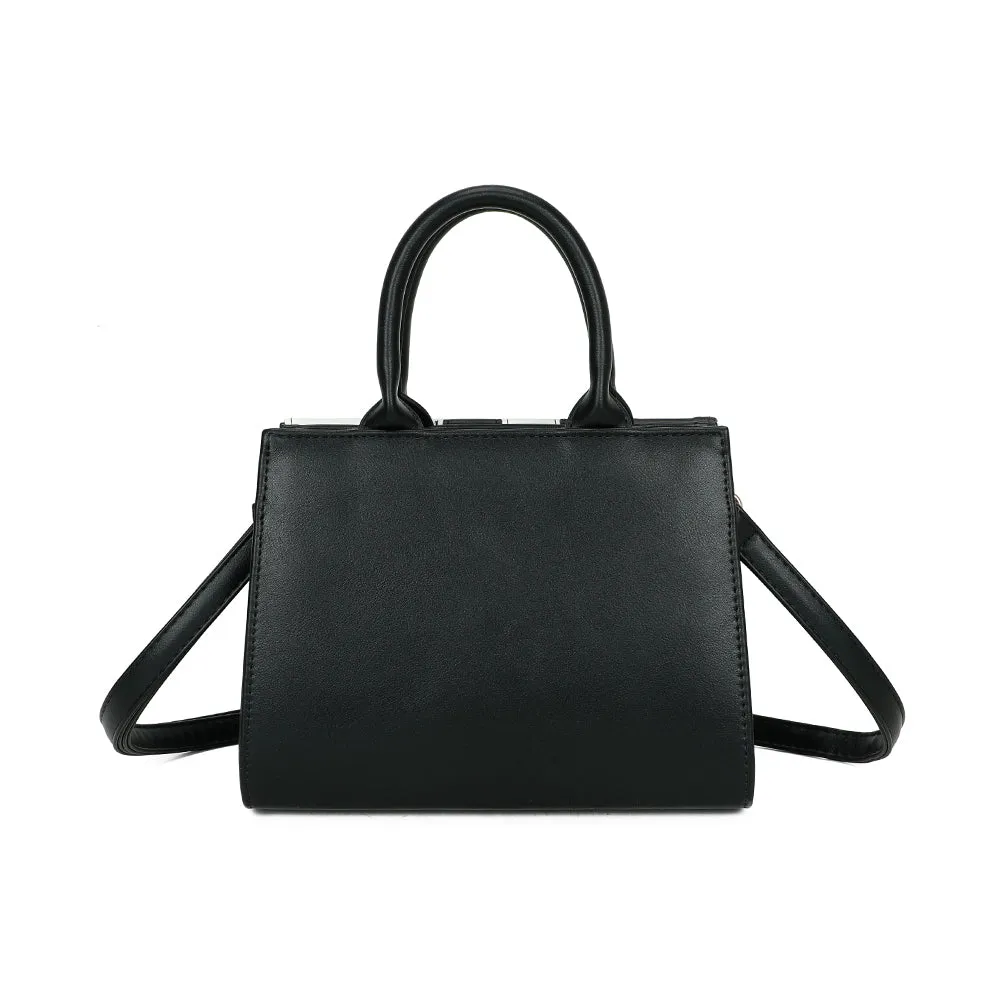 Gallantry Cléa Noir/Blanc sac à main bicolore fermoir doré