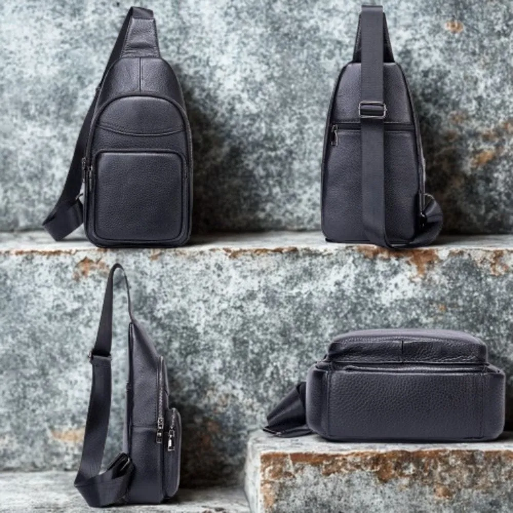 Maison Sacoches Néo sacoche cuir homme noir