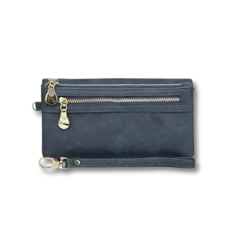 Maison Sacoches Zaria grand portefeuille femme noir zippé