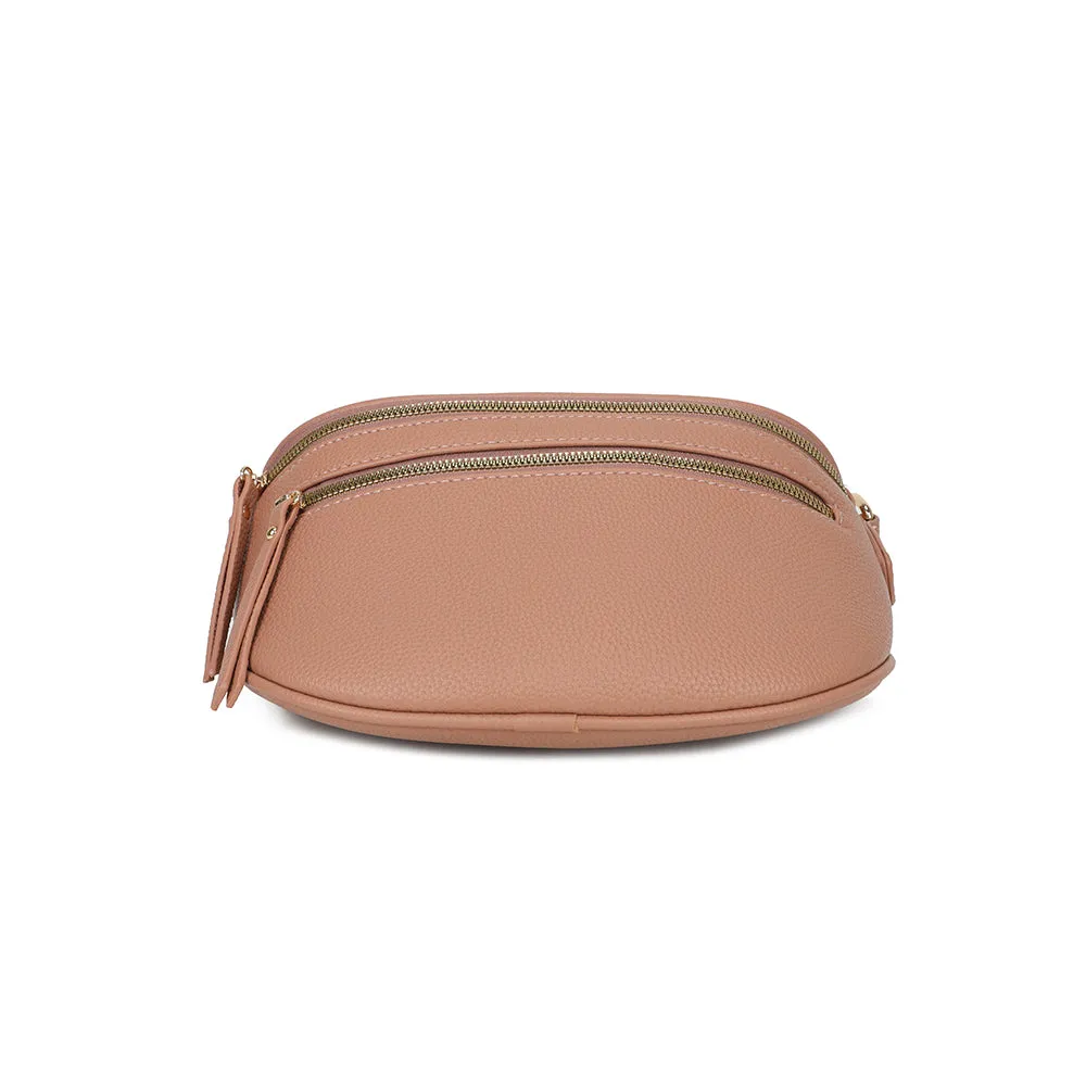Gallantry Léonie sac banane rose foncé grainé