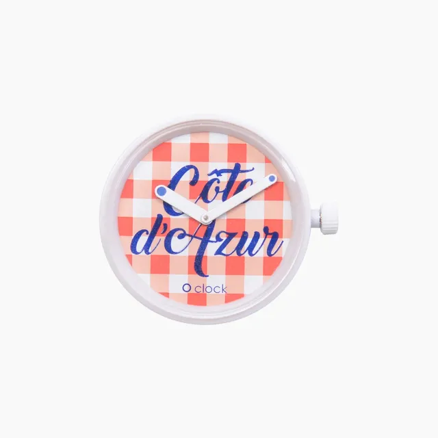 O bag O clock montre vichy corail quartz