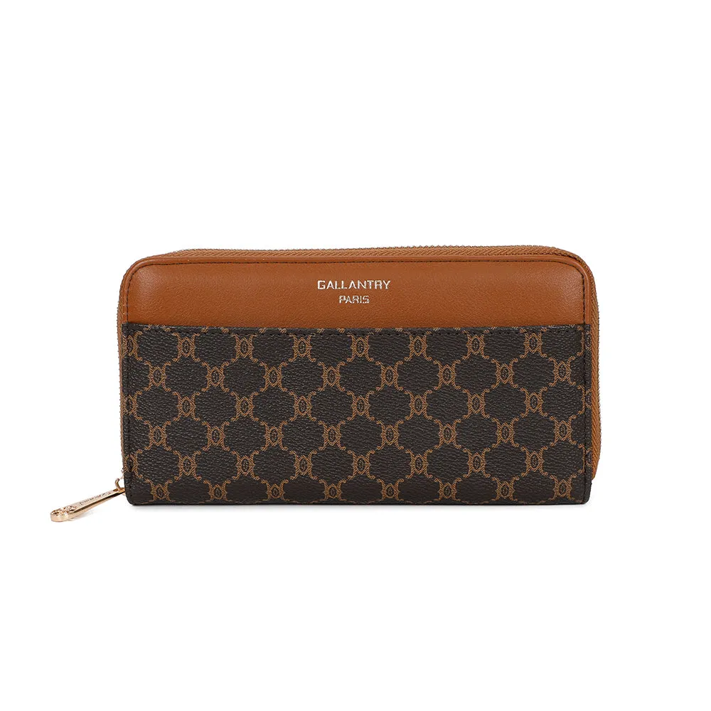 Gallantry Paris Élysée Zip portefeuille monogramme noir