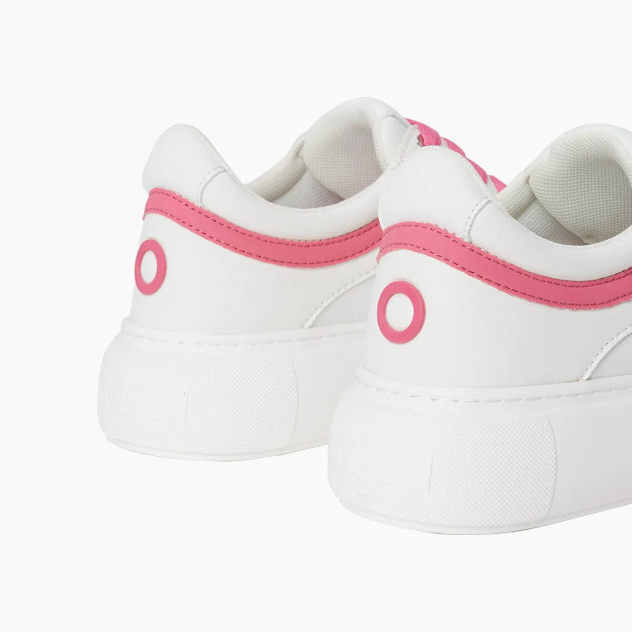 O bag Rio sneakers blanc rose éco cuir vegan