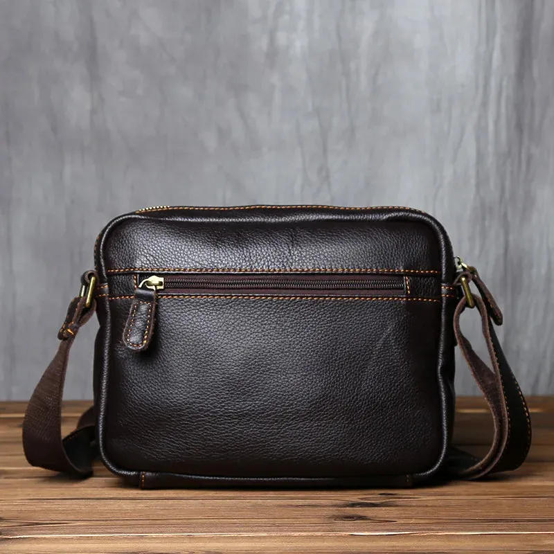 Mon Sacoche Messenger sacoche cuir homme marron foncé vintage