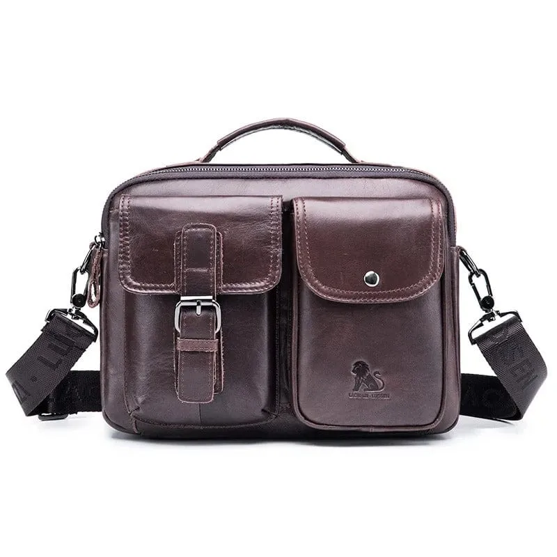 Maison Sacoches Elvan Sacoche Porte-Document Marron cuir PU