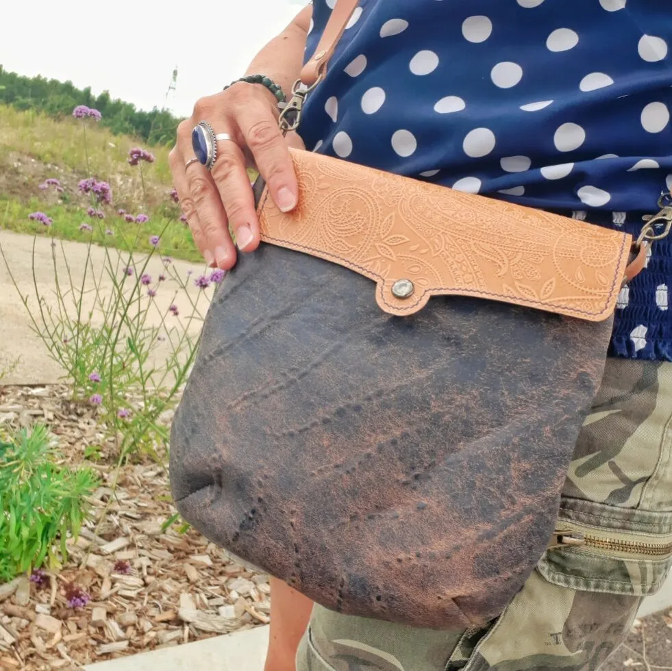 Atelier Anne R Myrlande sac bandoulière bleu jean