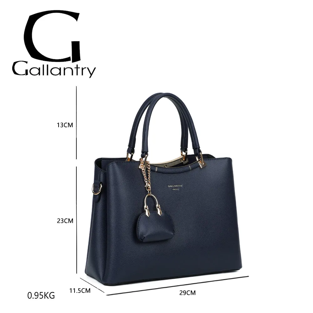 Gallantry La Cassia sac à main bleu foncé grainé