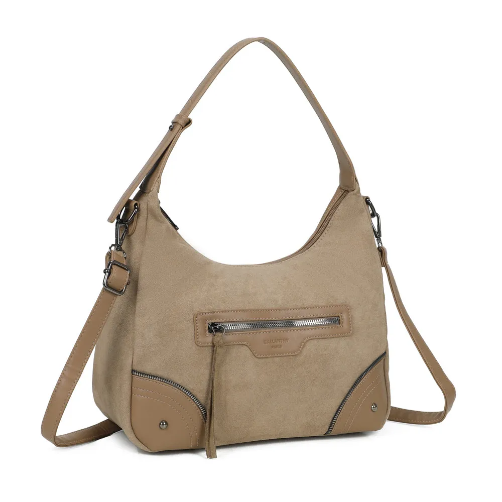 Gallantry Paris Le Songe Sac épaule D.Taupe effet suédé
