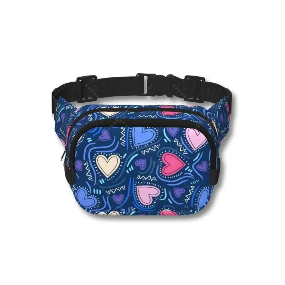 Maison Sacoches Love banane rouge femme motif cœur
