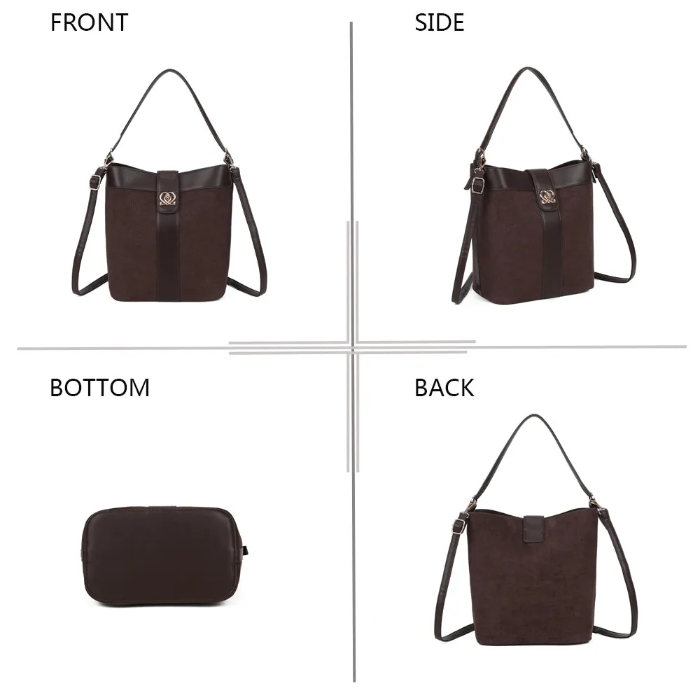 Gallantry Paris Sibylle sac seau coffee suédine