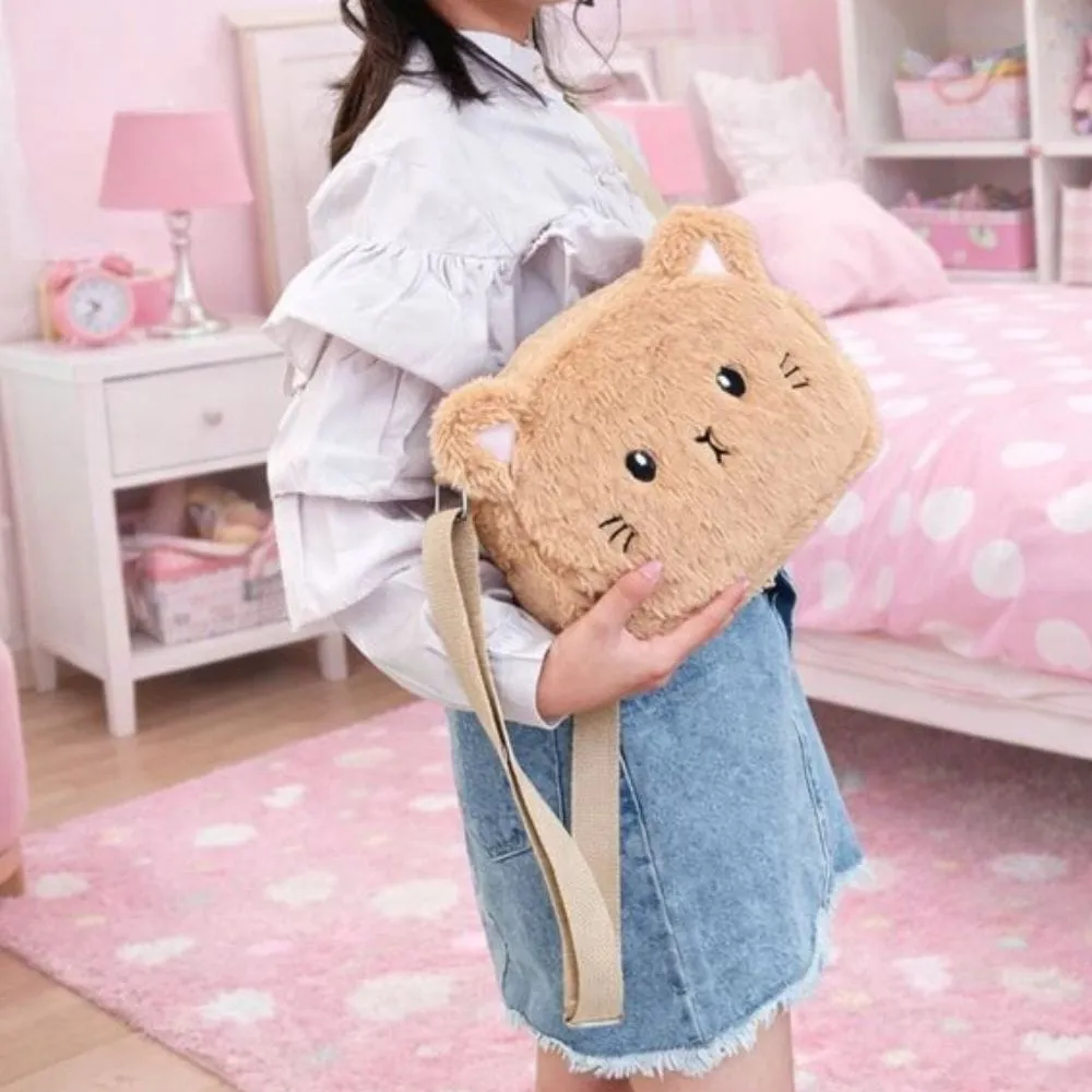 Maison Sacoches Zazou sac enfant chat blanc fourrure