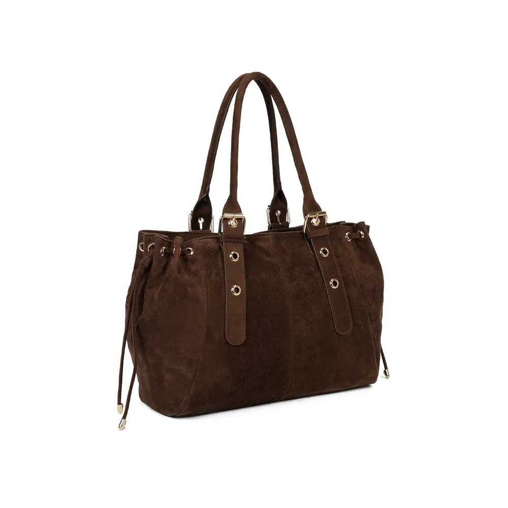 Gallantry Le Brunel sac cabas Coffee effet suédé grand