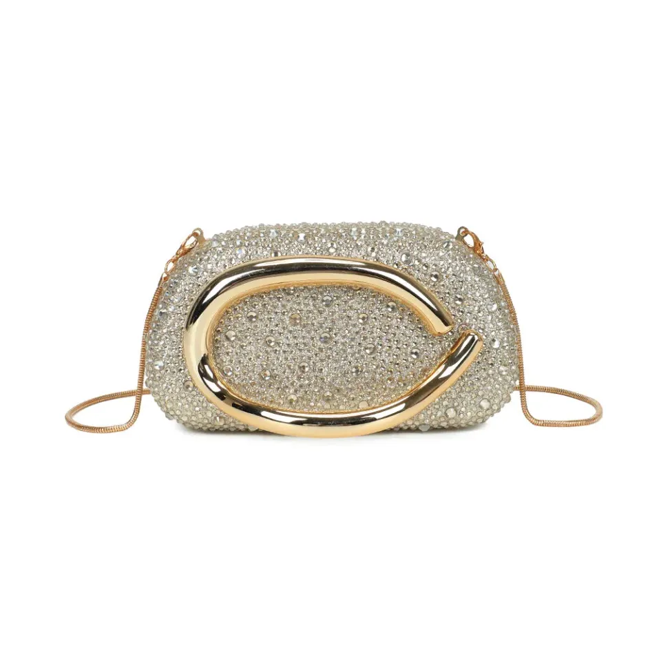 Gallantry La Pépite pochette soirée strass or