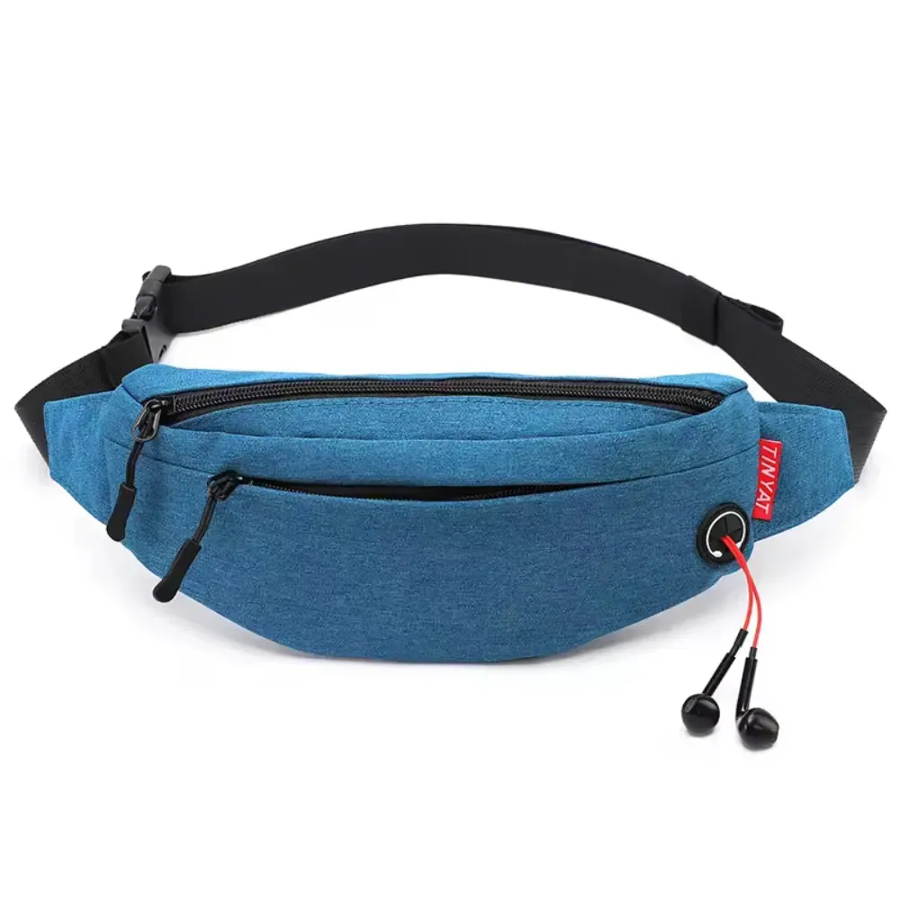Mon Sacoche Sport Sac Banane Noir Sortie Écouteurs