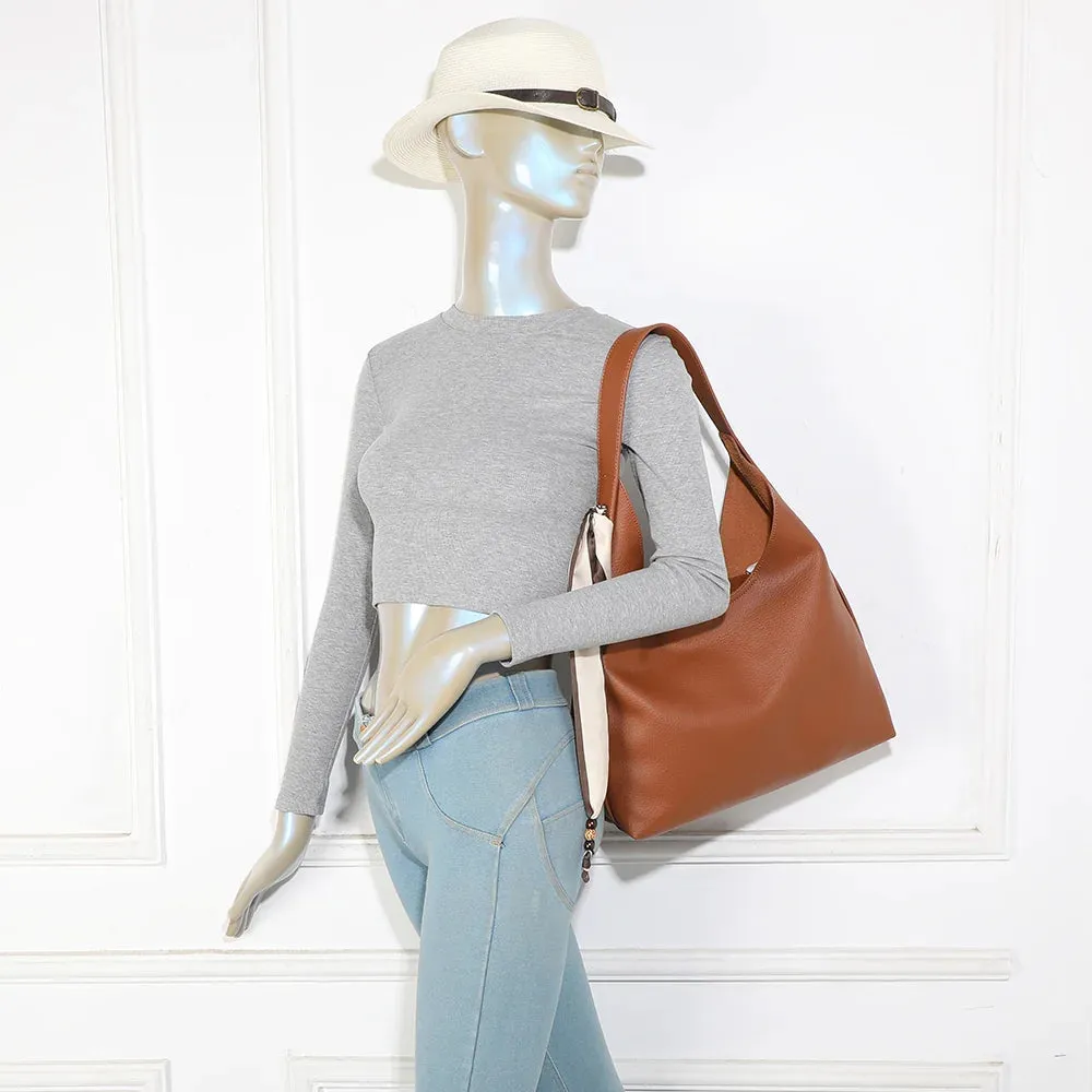 Gallantry La Nérélie sac épaule marron grand 34cm