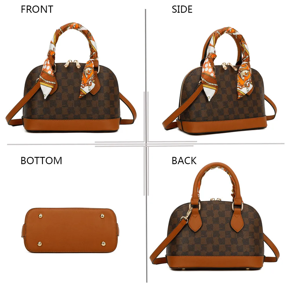 Gallantry Paris Charlotte sac à main marron damier