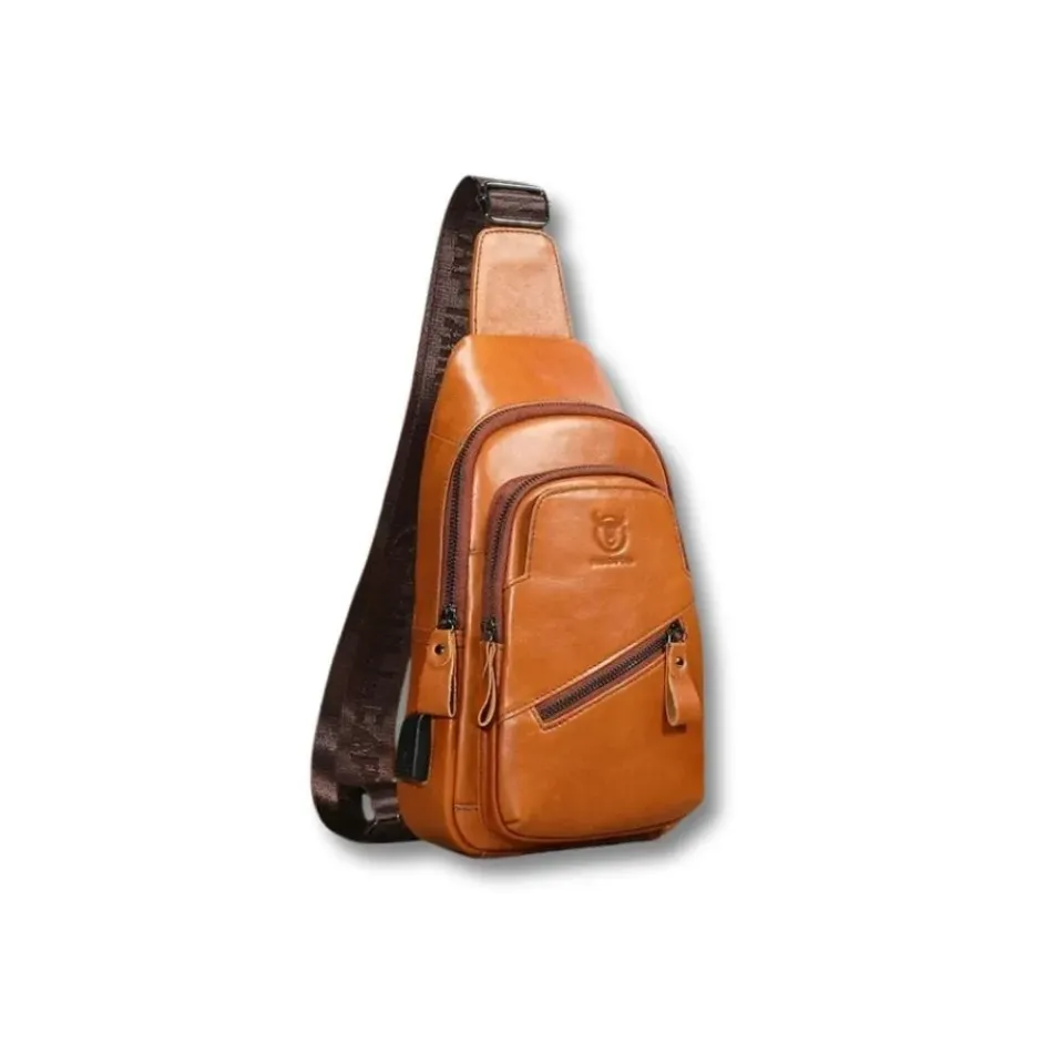 Maison Sacoches Baltik bandoulière homme marron cuir