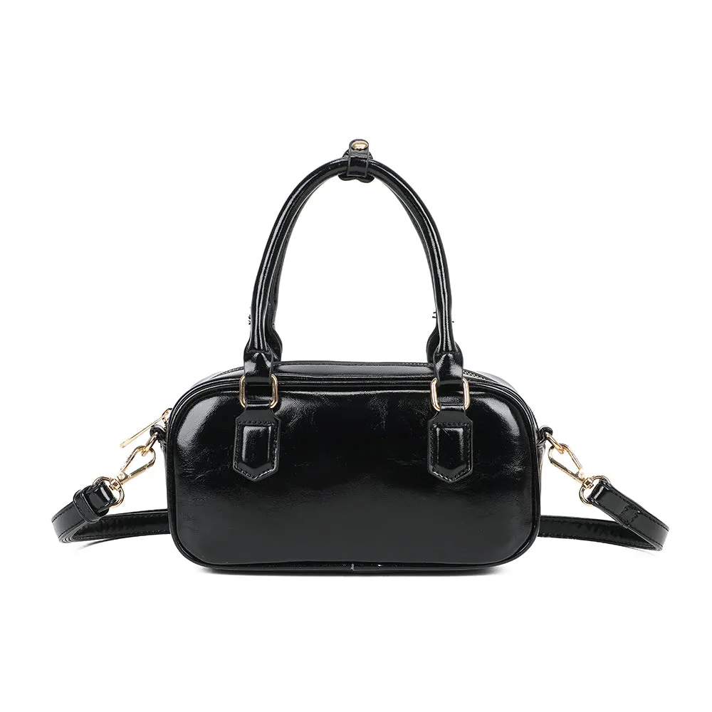 Gallantry Mini Glossy petit sac verni Taupe